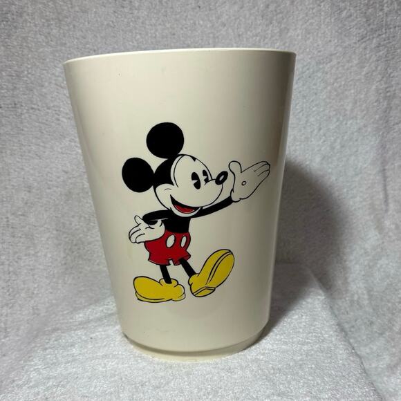 Vintage 90s Mickey Mouse Trash Can Walt Disney - Picture 2 of 7